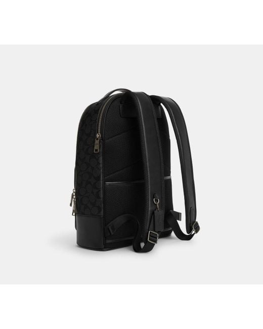 COACH Black Ethan Backpack for men