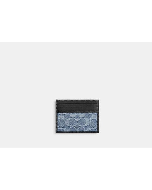 Porta Carte Di Credito E Documenti Sottile di COACH in Black da Uomo
