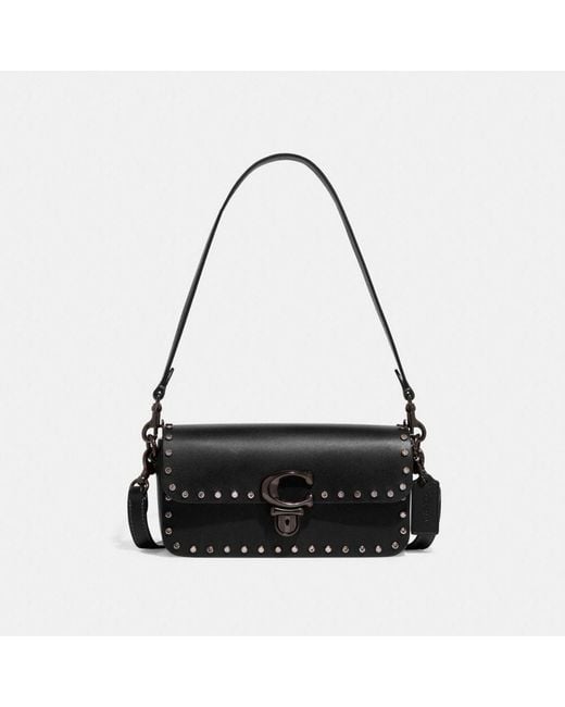 COACH Studio Baguette Bag With Crystal Rivets in Black Lyst Canada