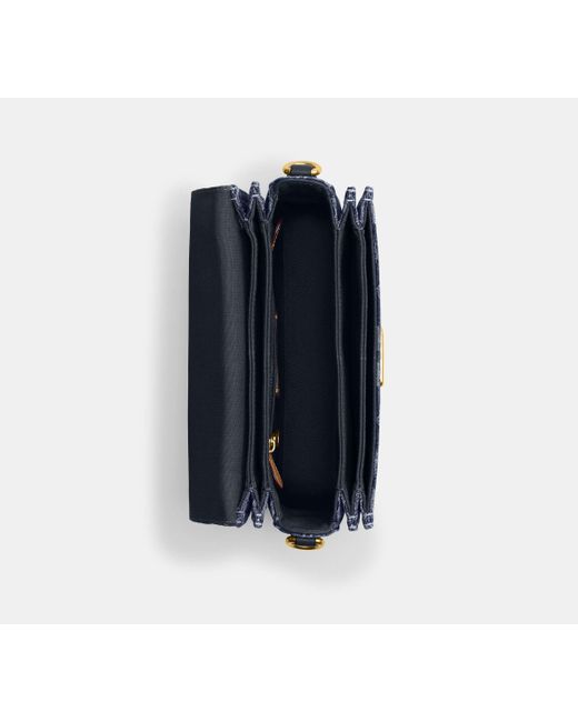 COACH Black Rogue Top Handle Bag - Blue | Leather