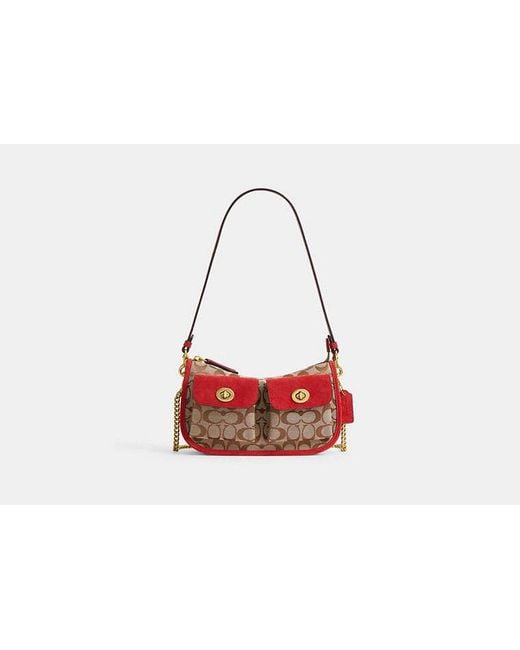 COACH Black Twin Turnlock Waverly Bag