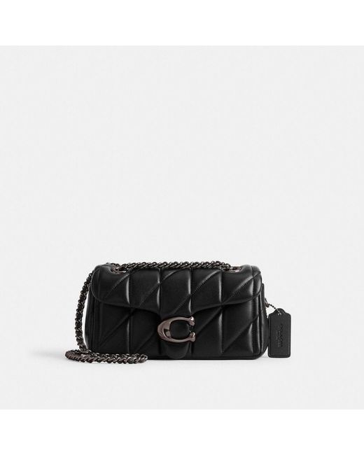 COACH Black Quilted Leather Tabby Shoulder Bag 20