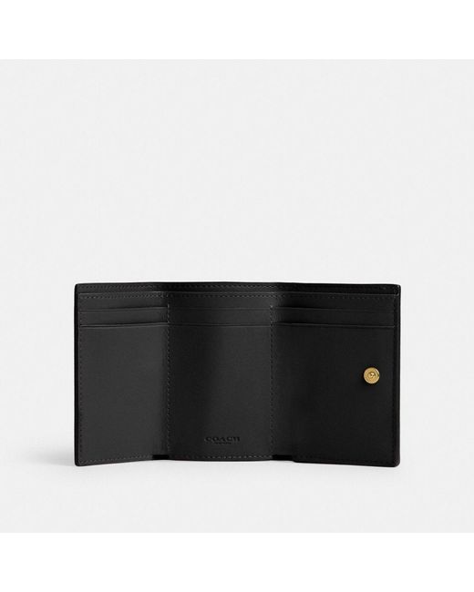 COACH Black Essential Mini Trifold Wallet