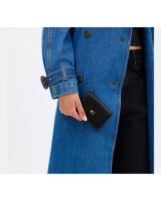 COACH Black Essential Flap Card Case