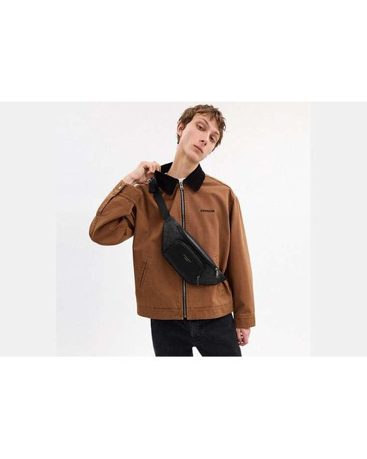 COACH Black Racer Small Belt Bag for men