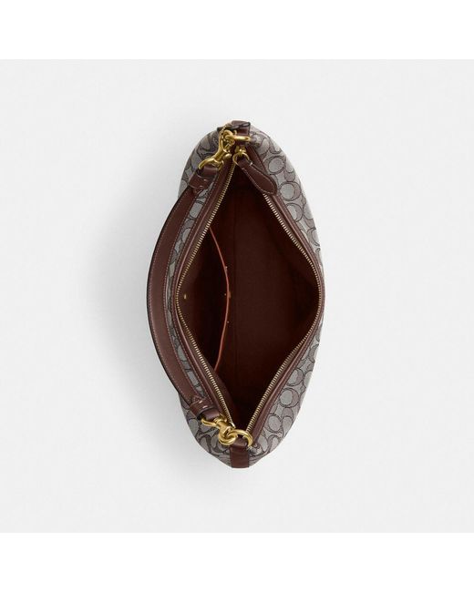 COACH Gray Juliet Shoulder Bag 38 In Signature Jacquard