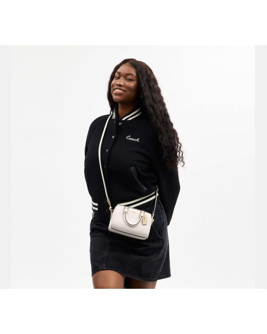 COACH Black Rowan Mini-Umhängetasche Aus Signature-Canvas