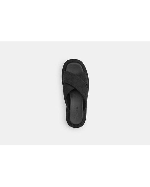 COACH Black Penelope Signature C Slides