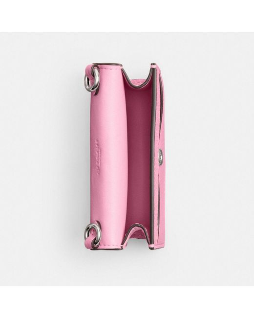 COACH Pink Essential Half Flap Card Case