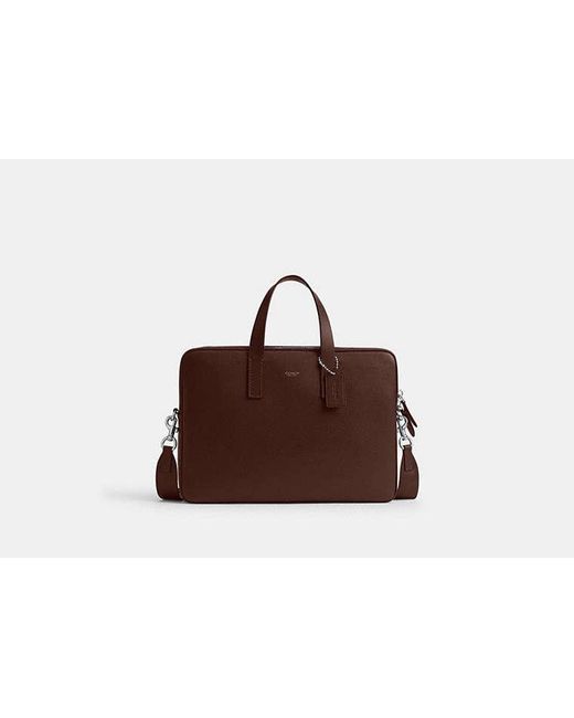 COACH Brown Carlyle Brief Bag for men