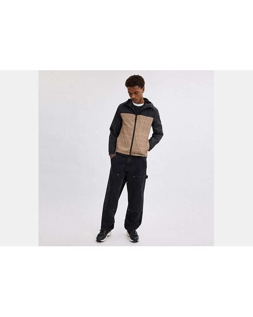 Coupe-Vent Zippé En Polyester Recyclé COACH pour homme en coloris Black
