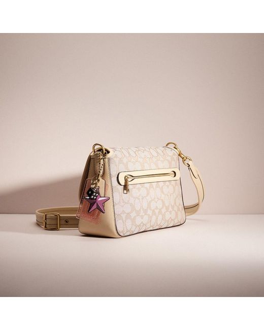 COACH Pink Upcrafted Soft Tabby Shoulder Bag In Signature Jacquard