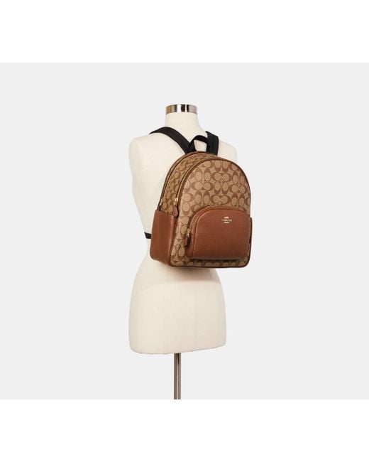 COACH Brown Court Backpack