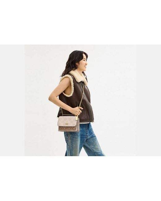 COACH Black Klare Crossbody Bag In Blocked Signature Canvas