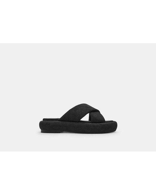 COACH Black Penelope Signature C Slides