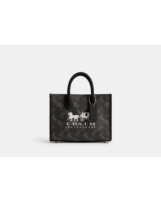 COACH Black Ace Tote Bag 17 With Print