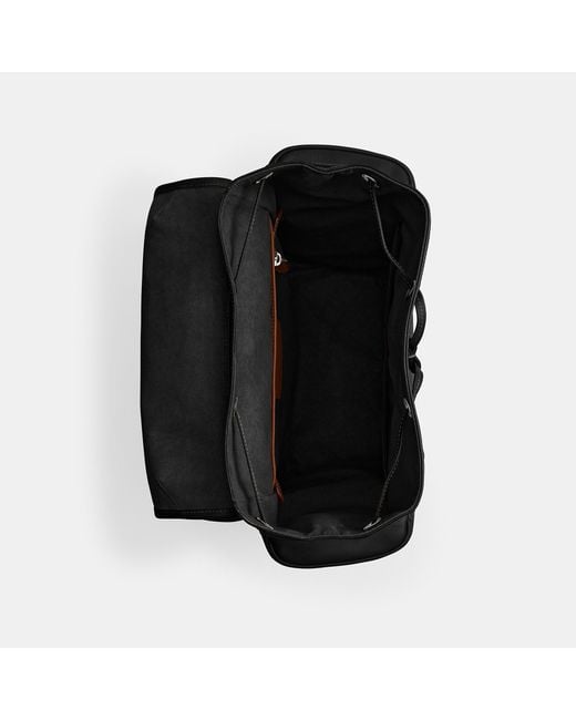 COACH Black Hitch Backpack for men