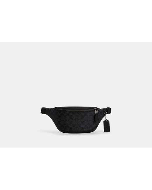 COACH Black Warren Mini Belt Bag for men