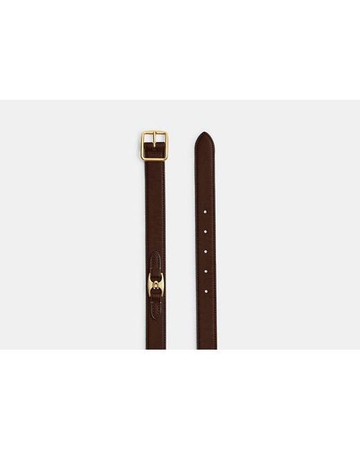 COACH Black Classic Buckle Belt With Hip Detail, 25Mm