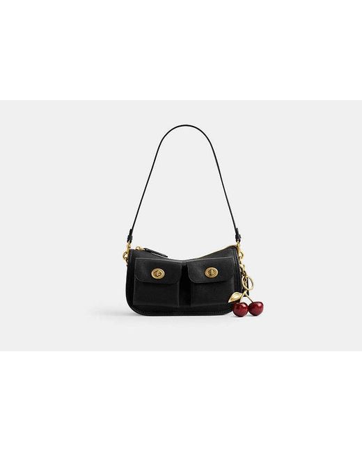 Sac Waverly À Double Fermeture Turnlock COACH en coloris Black