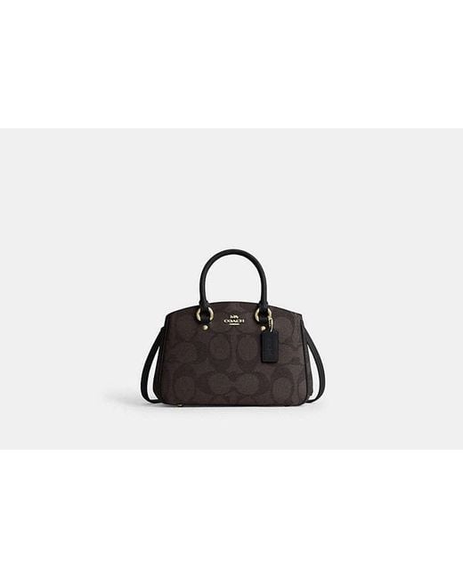 COACH Black Savannah Kleine Carryall Aus Signature Canvas