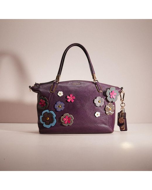 COACH Upcrafted Madison Small Kelsey Satchel In Purple | Lyst