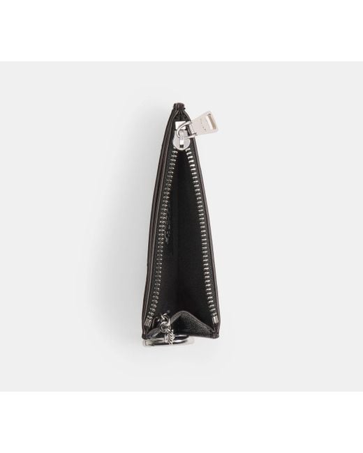 COACH Black Alter/ego Zip Card Case With Key Ring