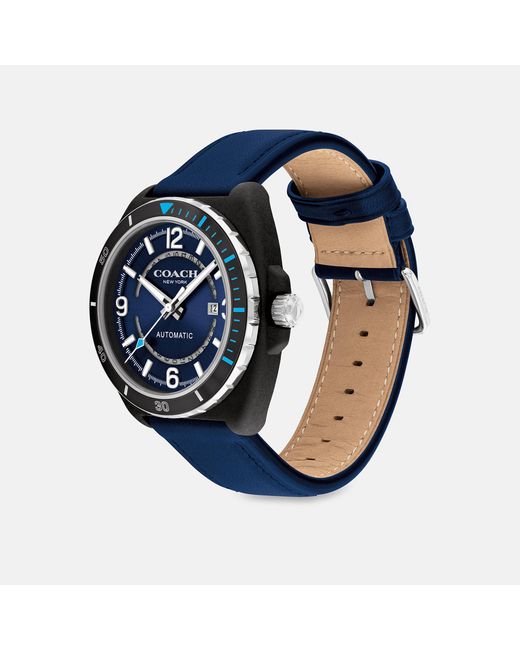 COACH Blue Charter Automatic Watch, 44 Mm for men