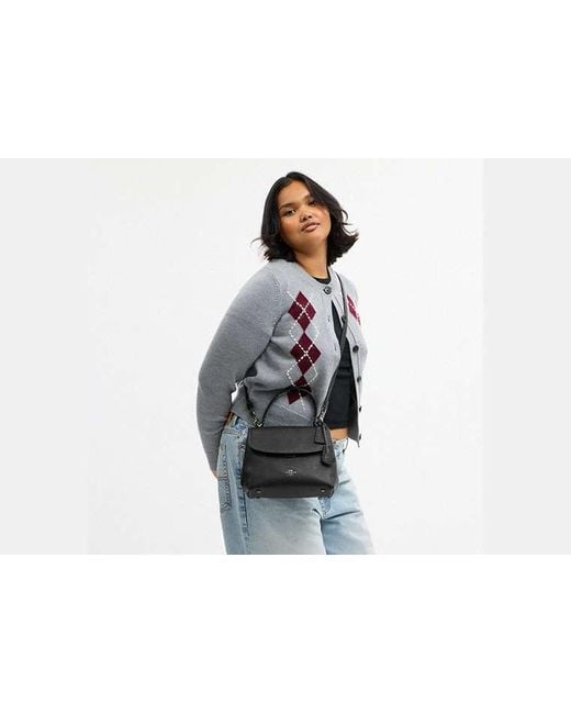 COACH Black Emory Top Handle Bag