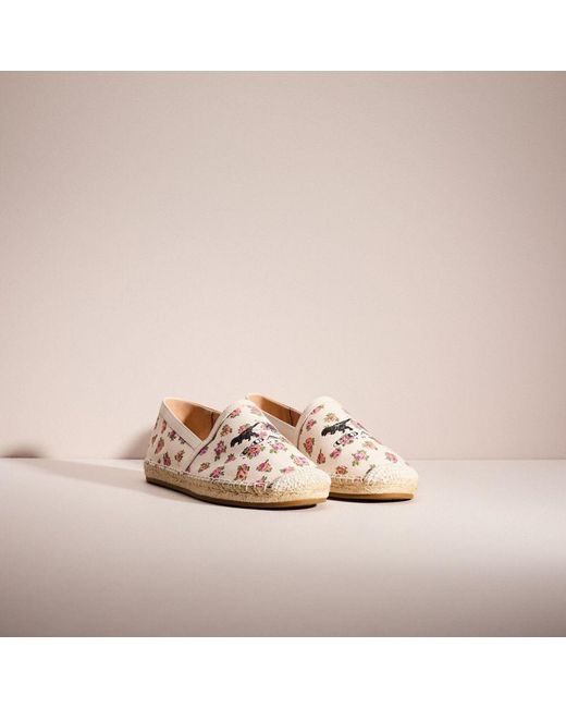 COACH Pink Restored Casey Espadrille With Mini Vintage Rose Print
