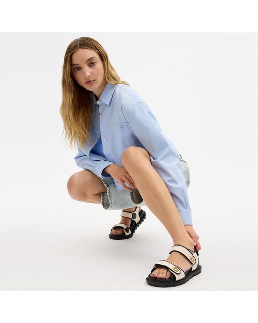 COACH Black Brynn Sandal