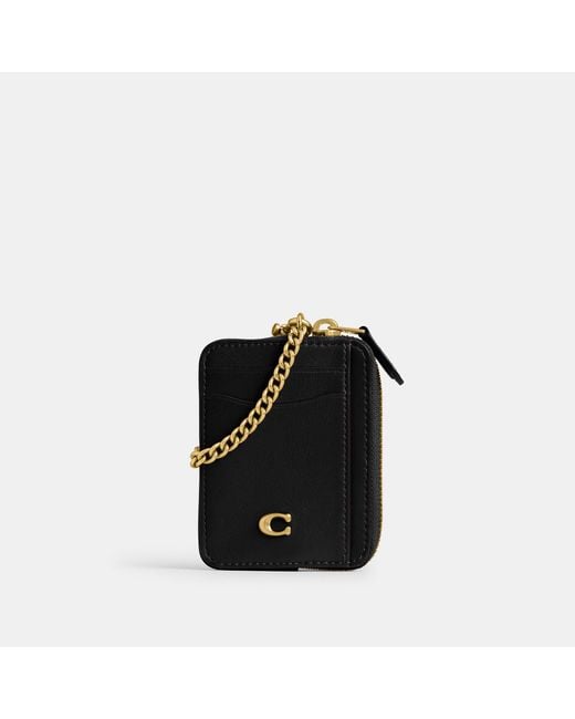 COACH Black Essential Chain Card Case