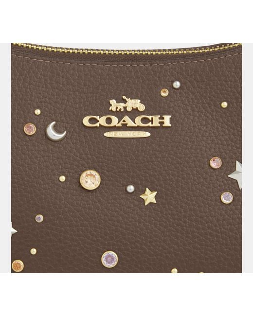 COACH Black Teri Shoulder Bag With Rivets