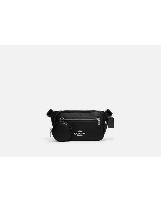COACH Black Elias Belt Bag for men