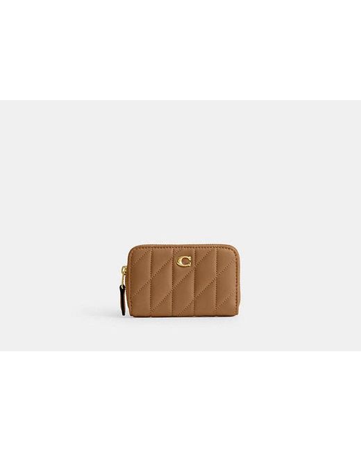 COACH Black Essential Small Zip Around Card Case