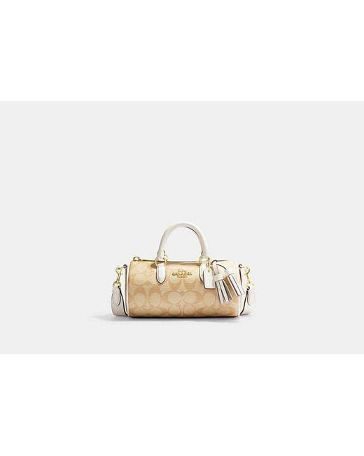 COACH Natural Lacey Crossbody Bag - Beige | Leather