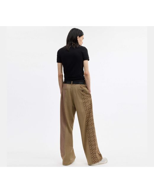 COACH Black Mashup Yarn Dye Trousers for men