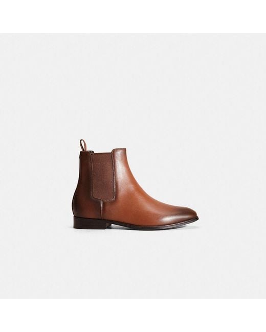 COACH Brown Restored Metropolitan Chelsea Boot for men