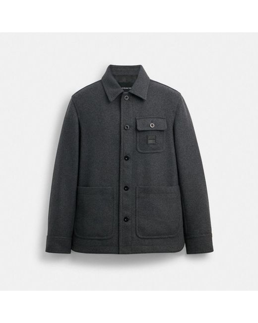 COACH Black Shirt Jacket for men