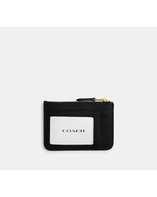 COACH Black Essential Mini Id Card Case Handbags, Leather