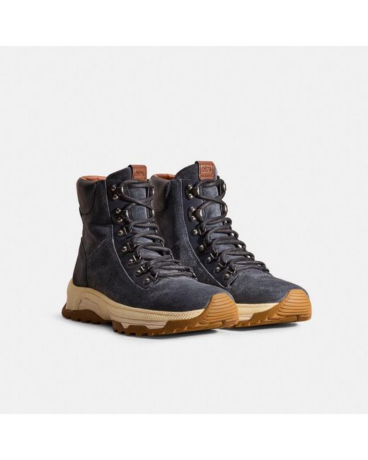COACH Blue Restored City Hiker Boot for men