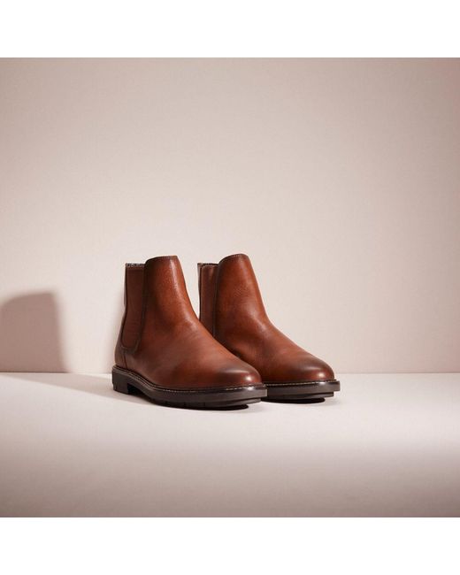 COACH Brown Restored Chelsea Boot for men