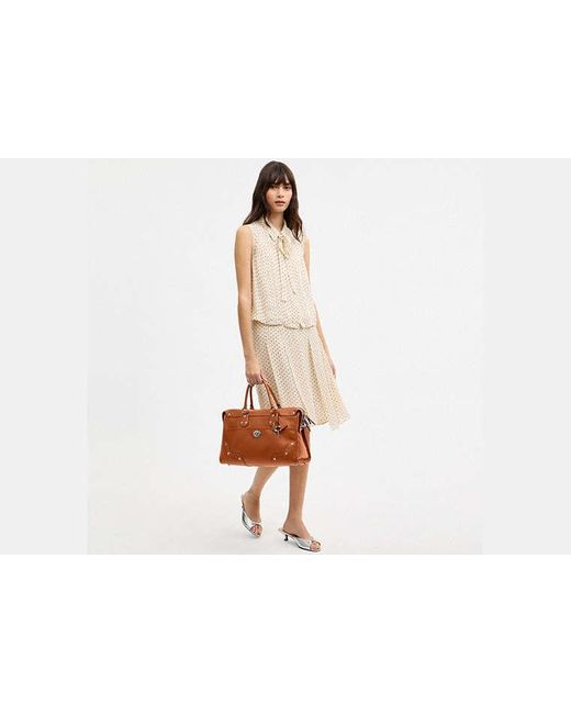 COACH Brown Rhyder Satchel Bag 38