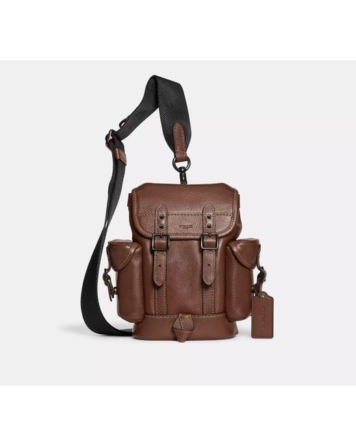 COACH Brown Hitch Backpack 13 for men
