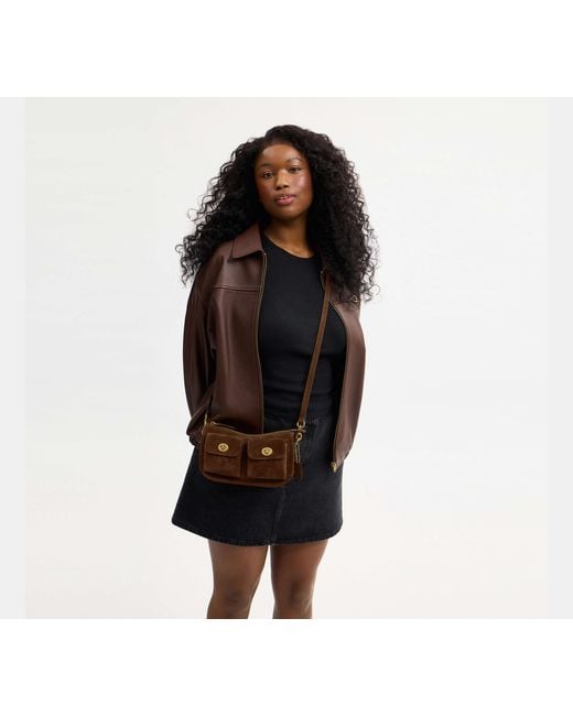 COACH Black Twin Turnlock Waverly Bag