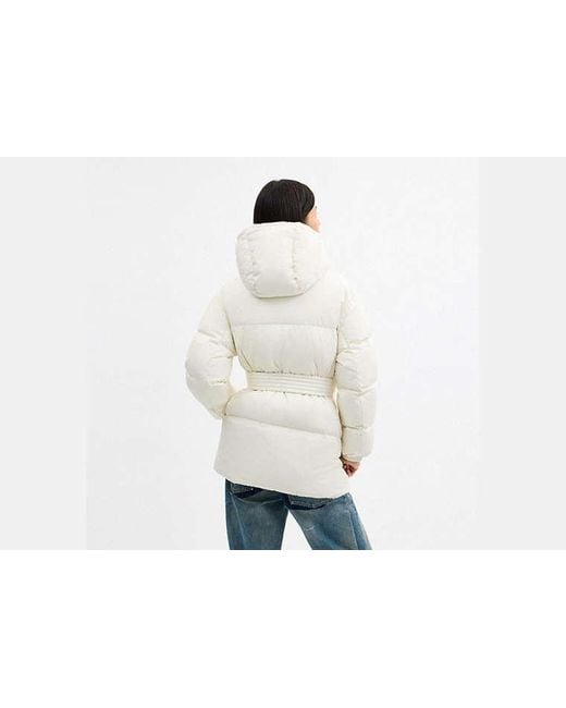 COACH Black Gürtel-Pufferjacke Für Frauen