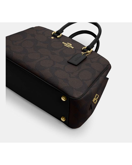 COACH Black Savannah Carryall Aus Signature Canvas