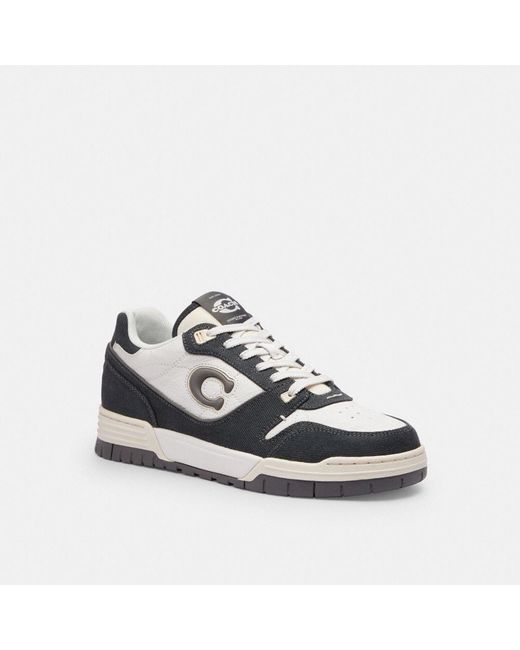 COACH Cbn97 Chr 6.5 B Soho Snkr Dnm Charcoal 6.5 B in White | Lyst
