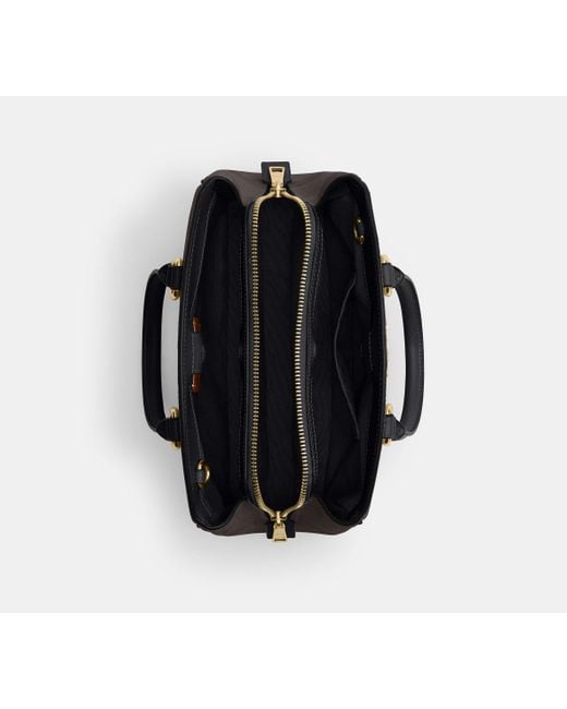 COACH Black Savannah Kleine Carryall Aus Signature Canvas