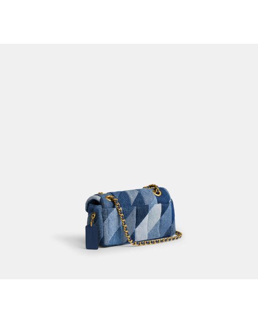COACH Blue Tabby Shoulder Bag 20 With Patchwork Quilting